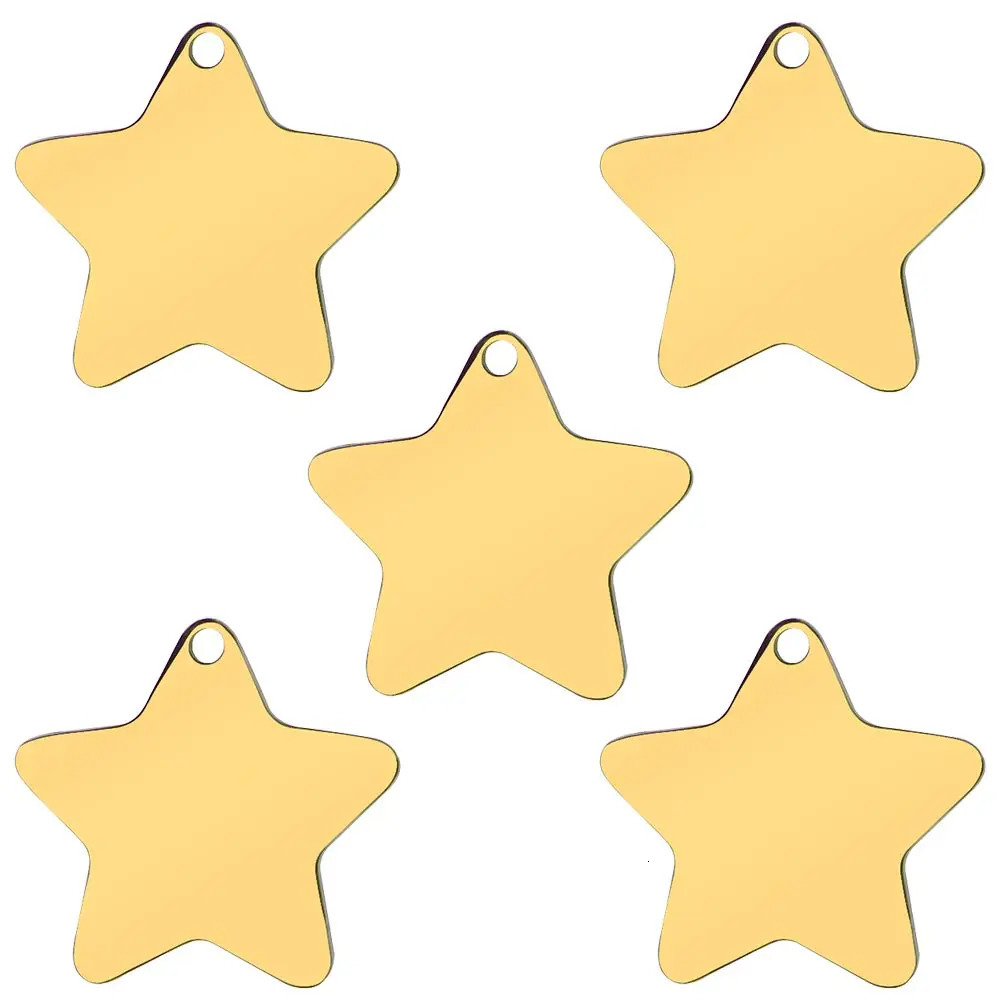 Wholesale 20Pcs Stainless Steel Star ID Tag Personalized Dog ID Tags For Man Customized Laser Cat Puppy Blank Pet ID Tags 250729