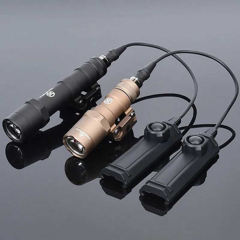 WADSN Airsoft M300B M600B M600 WADSN Tactical Powerful Flashlight Fits 20mm Picatinny Rail Hunting Weapon Gun LED Scout Light XJ250728