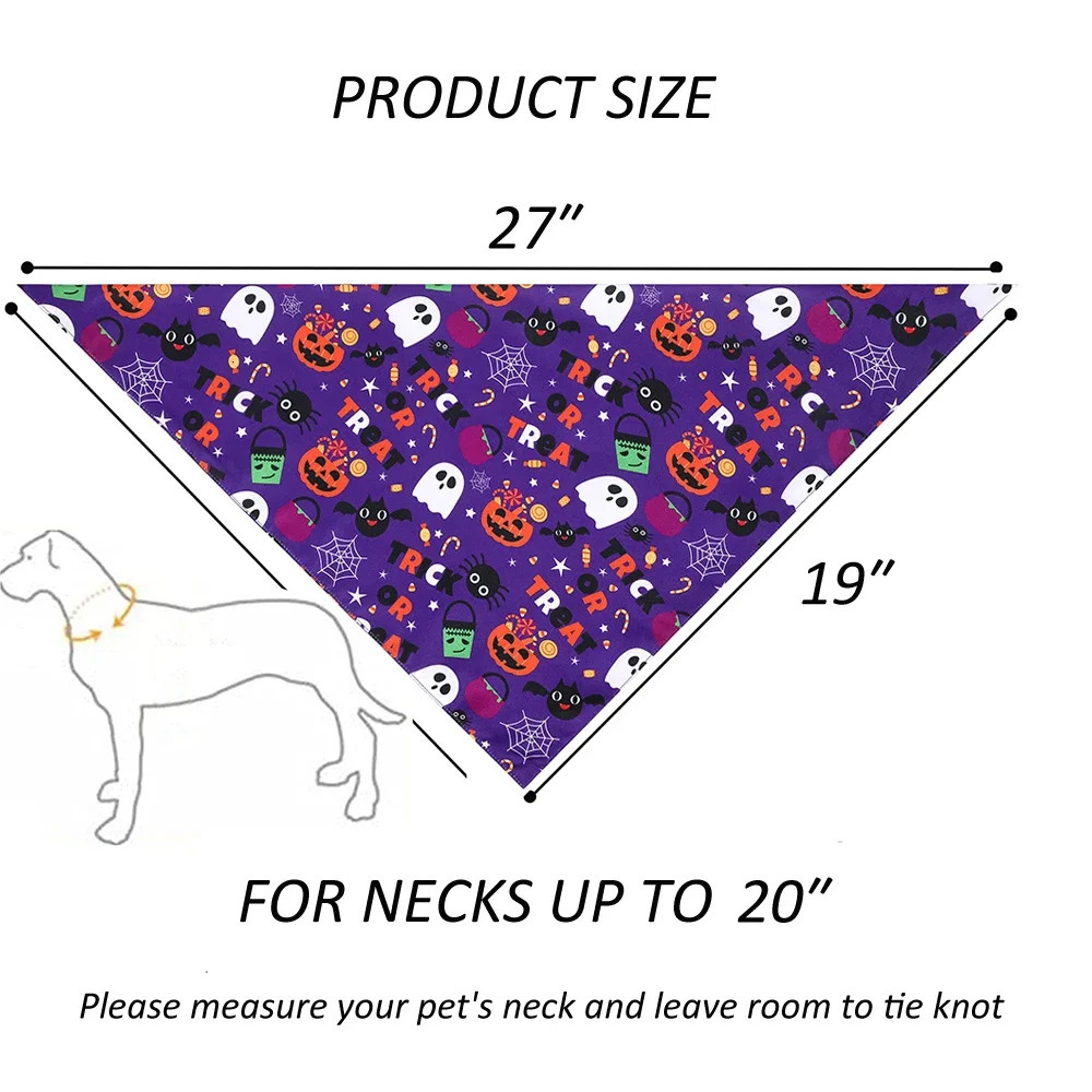 Manufacturer Pet Dog Puppy Cat Neck Scarf Cartoon Bandana Saliva Towel Triangle Kerchief Halloween Accessories 250729