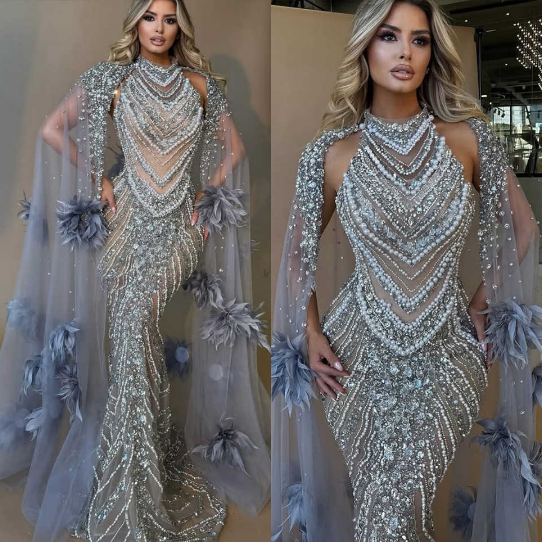 Shine Prom Dresses Crystal Flower 3D Lace Embroidery Evening Dress Lace-up Spaghetti Strap Party vestido de novia Size Customized