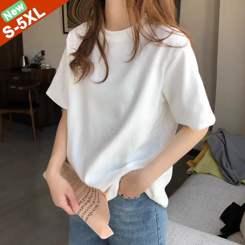 Fast TShirts Women Summer Short Sleeves Lady Tshirts Female Fast Dry Cotton Tee Shirts Girl Dressing Plus Size S5XL 250724