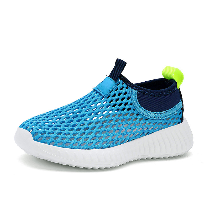 Children's Summer New Boys and Girls Mesh Breathable Slip-On Hollow Sports Shoes for Big Kids