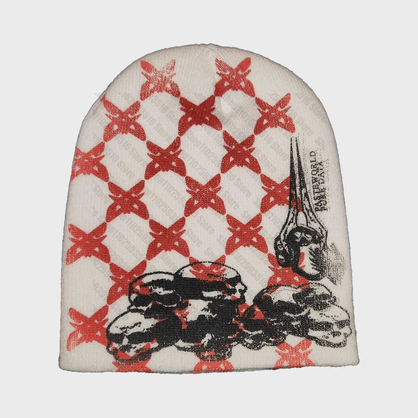 Winter Accessories Knitted Hat Gothic Print Beanies Y2k Harajuku Funny Hats Cute Punk 2000s Trend Mens Caps Vintage Emo Womens 250724