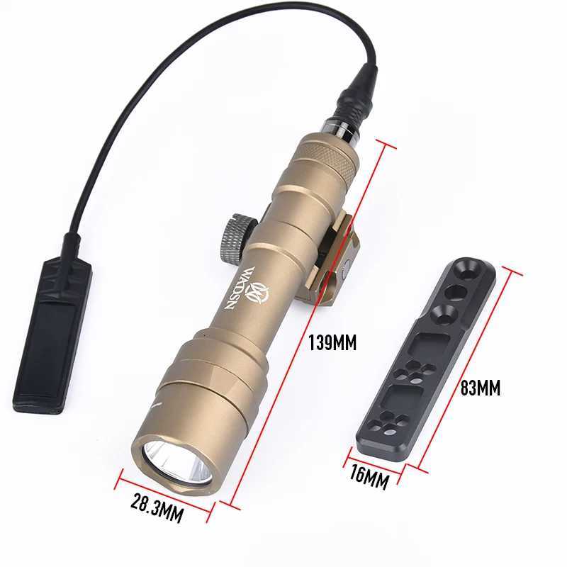 Tactical SF M600 Flashlight WADSN M600U LED Scout Light With M-LOK Keymod Offset Mounting Base Airsoft Hunting Weapon Accessory XJ250728