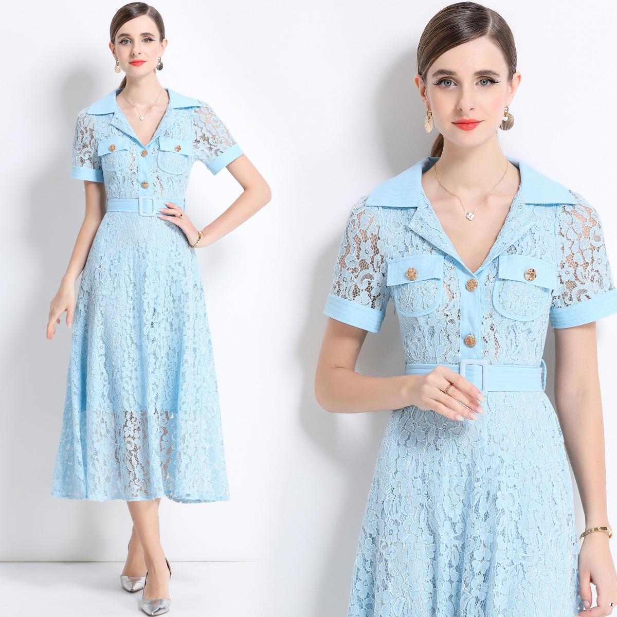 Free shipping designer dress for women Simple casual comfortable dress fashionable and personalized dress