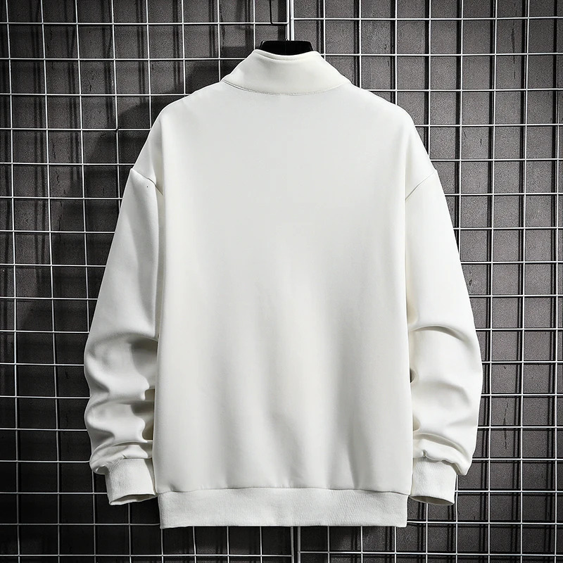 Spring Mens Large Size Sweatshirt Half Zip ner Pullover Male Turtleneck Long Sleeve Big Plus 8XL Loose Sport Top 250729