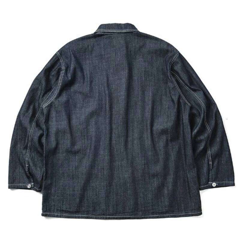 Designer Clothing 2025 1920S Vintage US Army Spring Jeans Blue Denim Work Uniforms Loose PW Pullover Shirt Fatigue Jumper USN Jacket For Men