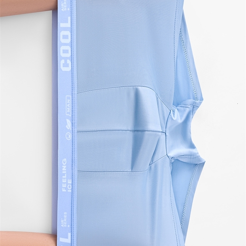 4Pcs Boxer Shorts Mens Underwear Ice Silk Underpants Sexy Panties 3A Antibacterial Breathable Elastic Lingerie Plus Size L6XL y250725