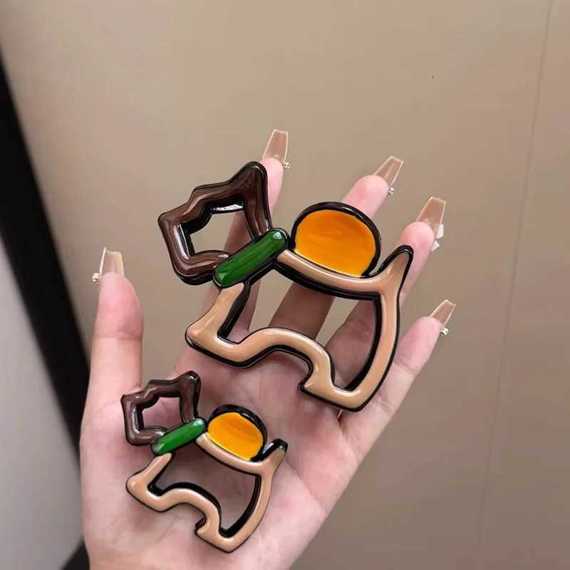 Cute Cartoon Hollow Dog Hair Claw for Women Girls Sweet Hair Ornament Headband Hair Claw Clip Hairpin Fashion Hair Accessories Z250729