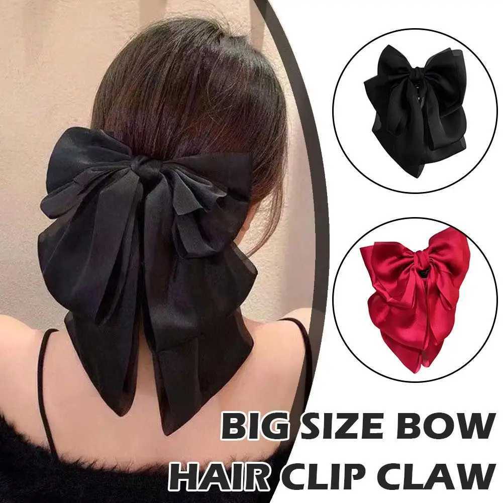 Hot Korean Style Big Size Bow Hair Clip Claw Clamp Hair Accessories High Barrettes New Girls Ponytail Women N8T4 Z250729