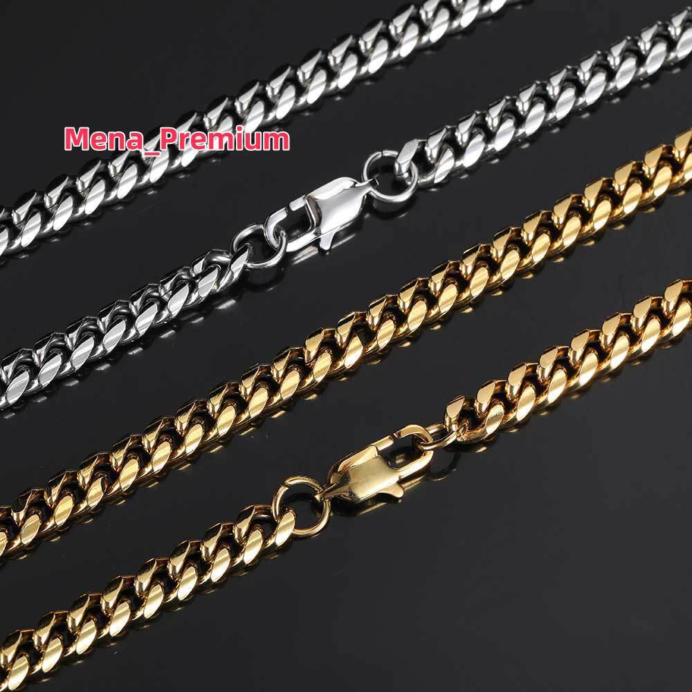 Tennis Mens Cuff Jewelry 18k Gold Plated Custom Stainless Steel Chain Bracelets Bangle for Women Men