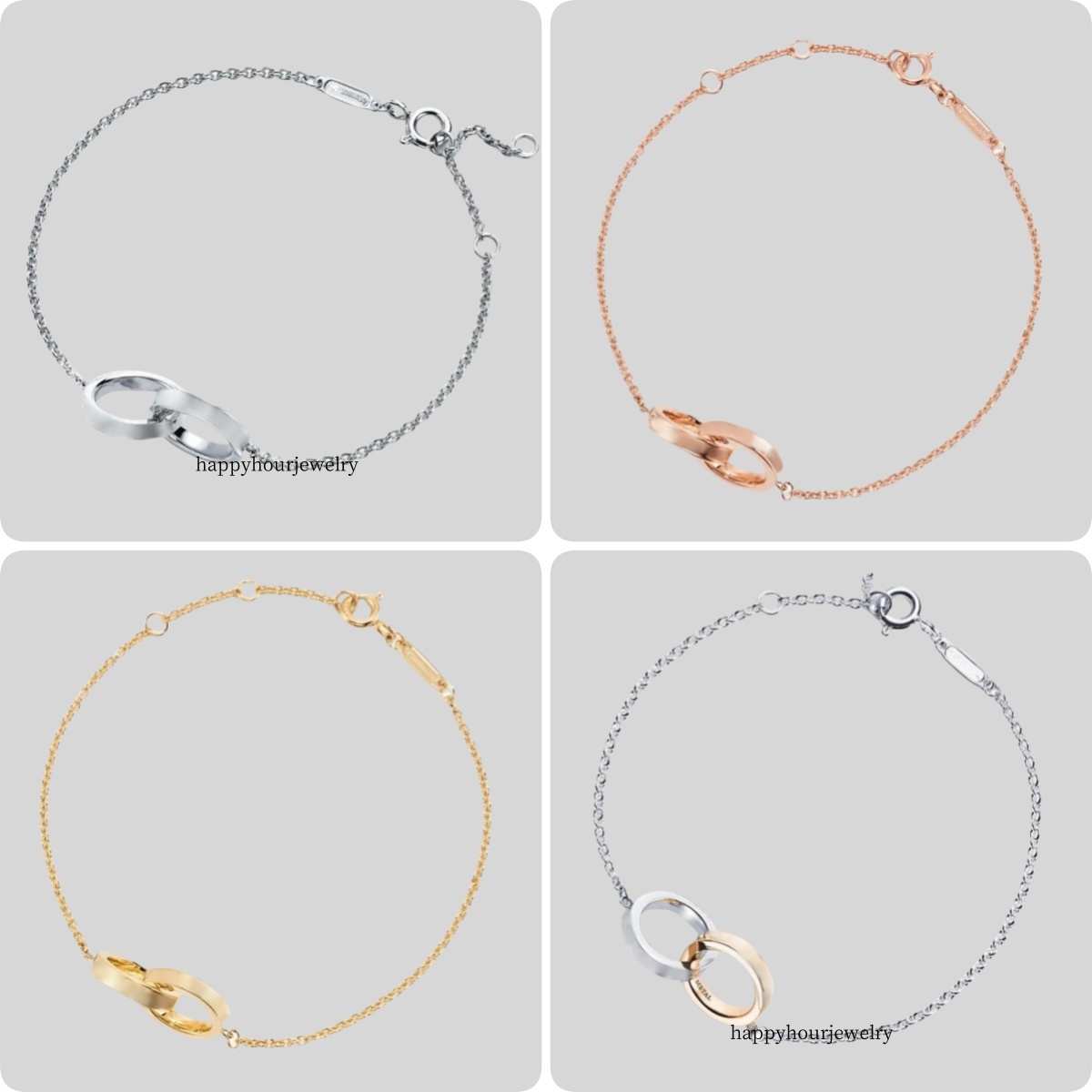 Bracelet designer bracelet luxury jewelry for women men high quality classic 925 silver T Interlocking double rings charm bracelets fashion elegant gifts