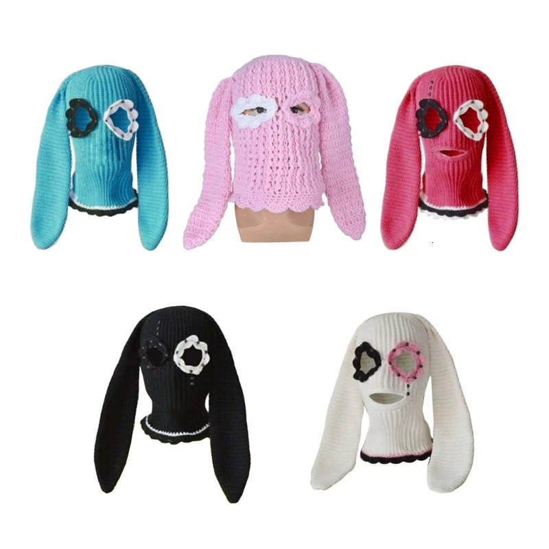 Halloween Balaclavas Long Bunny Ear Hat Funny Balaclavas Hat Rabbit Ears Balaclavas Long Ear Bunny Balaclava 250724
