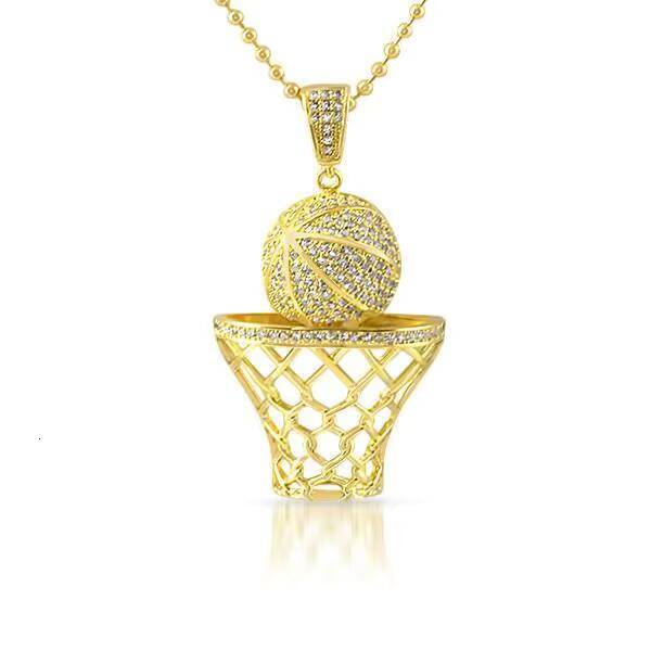 Custom 925 Sterling Silver Moissanite Diamond Necklace with 18K Gold Plated Pendant Hiphop Style for Men