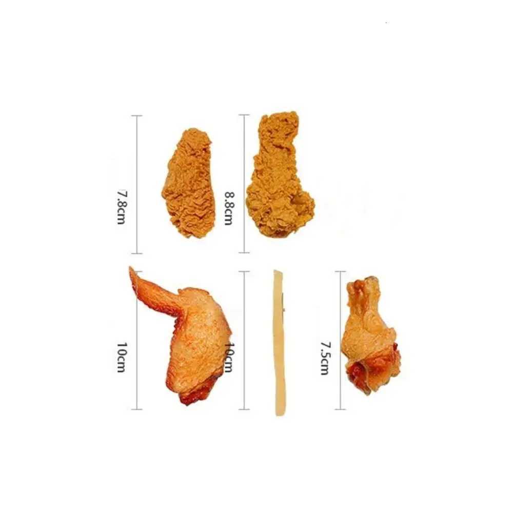 French Fries Chicken Wings Hairpins Fashion Hair Jewelry Simulation Fast Food Hair Clips Chicken Legs Side Clips Z250729