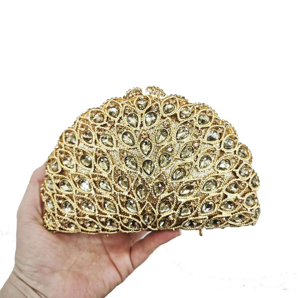 XIYUAN Lady Multi Color Gems Clutch Crystal Evening Handbag Women Party Prom Bag Bridal Clutches Wedding Purse for Banquet