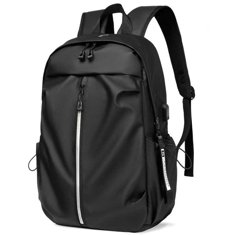 Mens Travel Backpack USB Charging Waterproof Nylon Backpack Suitable for 15.6-inch Laptop Mens Bag S250728