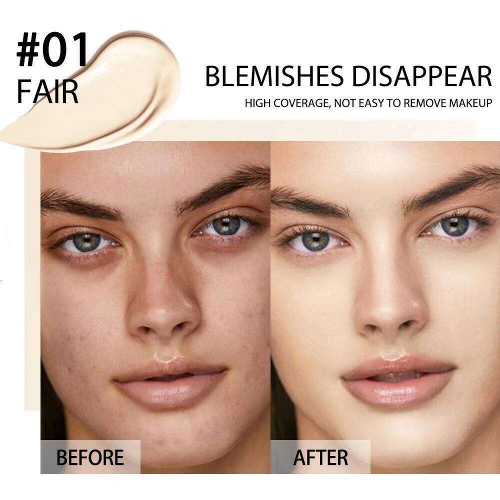 8Colors Liquid Concealer High Covering Moisturizing Oil Control Foundation Invisible Pores Dark Circles Freckle Face Makeup X250728