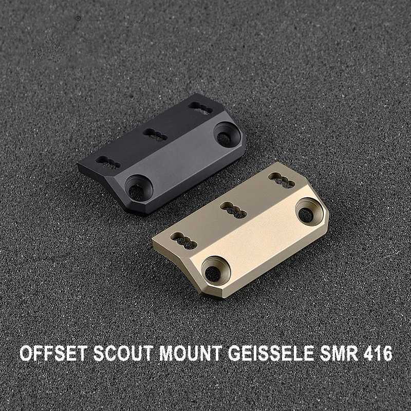 Airsoft Flashlight Fit SMR Rail Mini Scout Light Offset Side Mount For M300 M600 Weapon Light Base Accessories XJ250728