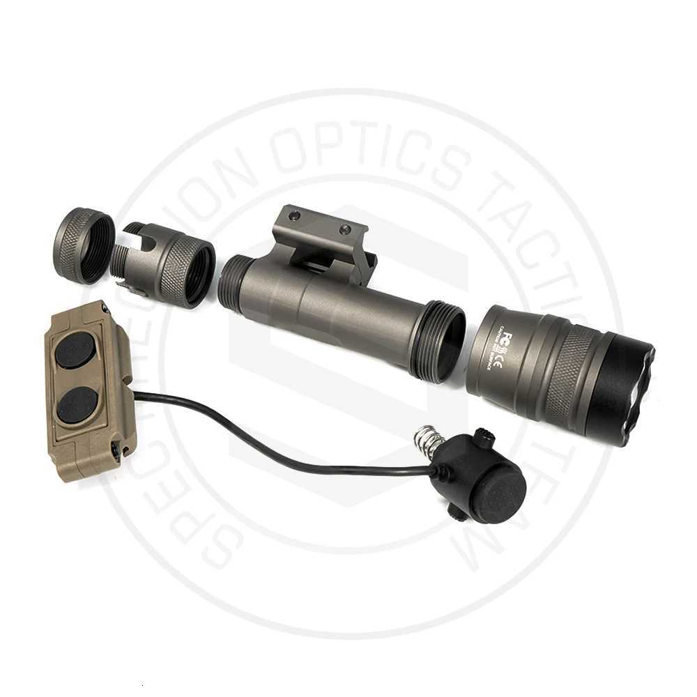 Metal Hunting Scout Light 1300 Lumens REIN 1.0 Flashlight Spotlight Dual Function Switch Fits 20MM Rail R250728