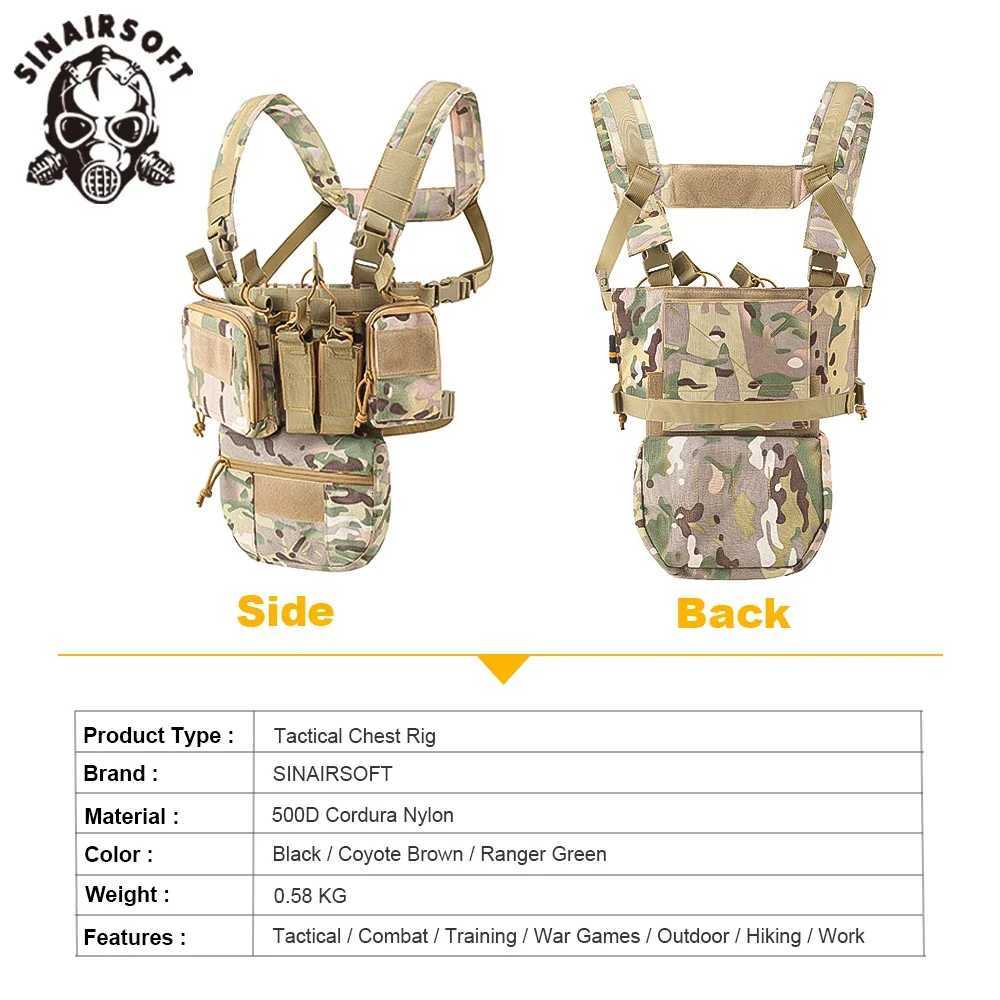 Tactical Vest CS Match Wargame TCM Chest Rig Airsoft Pack Magazine Pouch Holster Molle System Waist Men Airsoft Hunting Vest Z250728