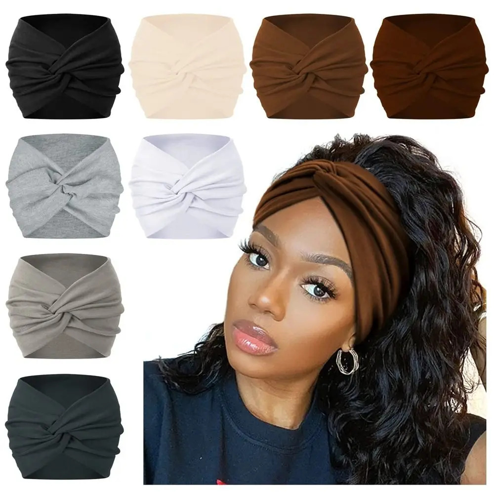Hair Accessories Twisted Large Thick Wide Headbands Turban Workout Headband Head Wraps for Women 250716