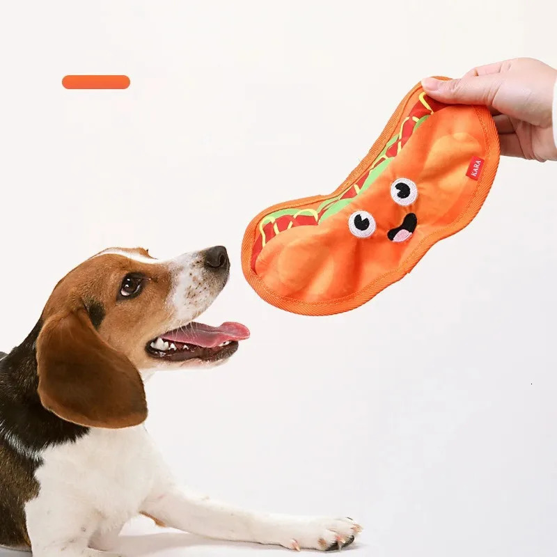 Dog Toys Funny Interactive Plush Cat Toy Teeth Grinding Chips Hamburger Shaped Pets Perfect for Cats Dogs Playing Toy 250729