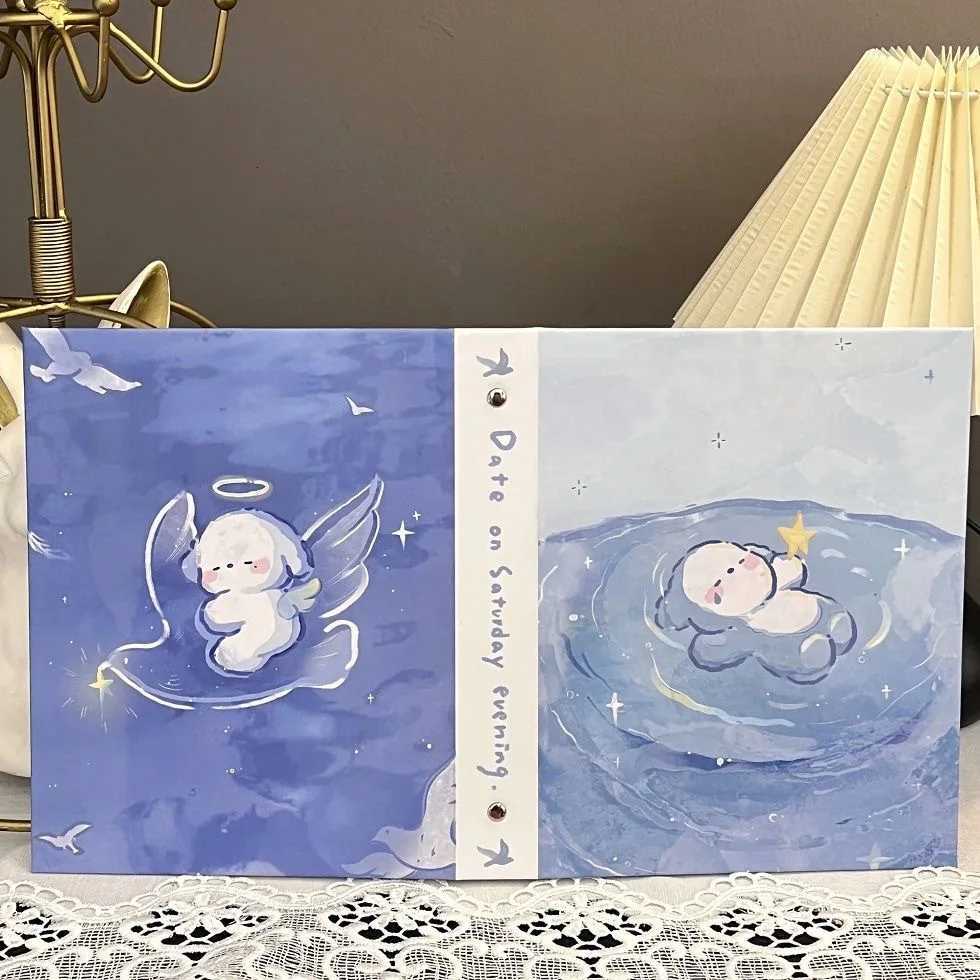 iffvgx Kaii Puppy A5 Binder Photocard Holder Kpop Idol Photo Album Photocards Collect Book Album for Photographs Stationery Z250729