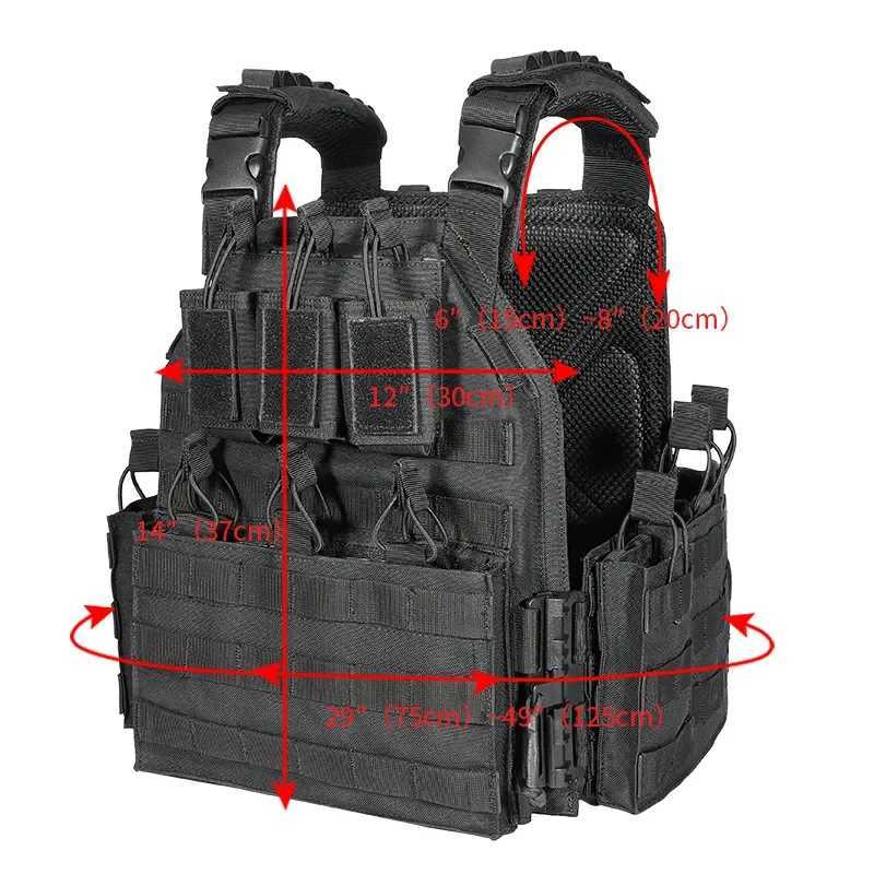 Tactical Vest Combat Training Assault Plate Carrier Outdoor Hunting Quick ReLEase MolLE Tactical Vest Bag for Men Z250728