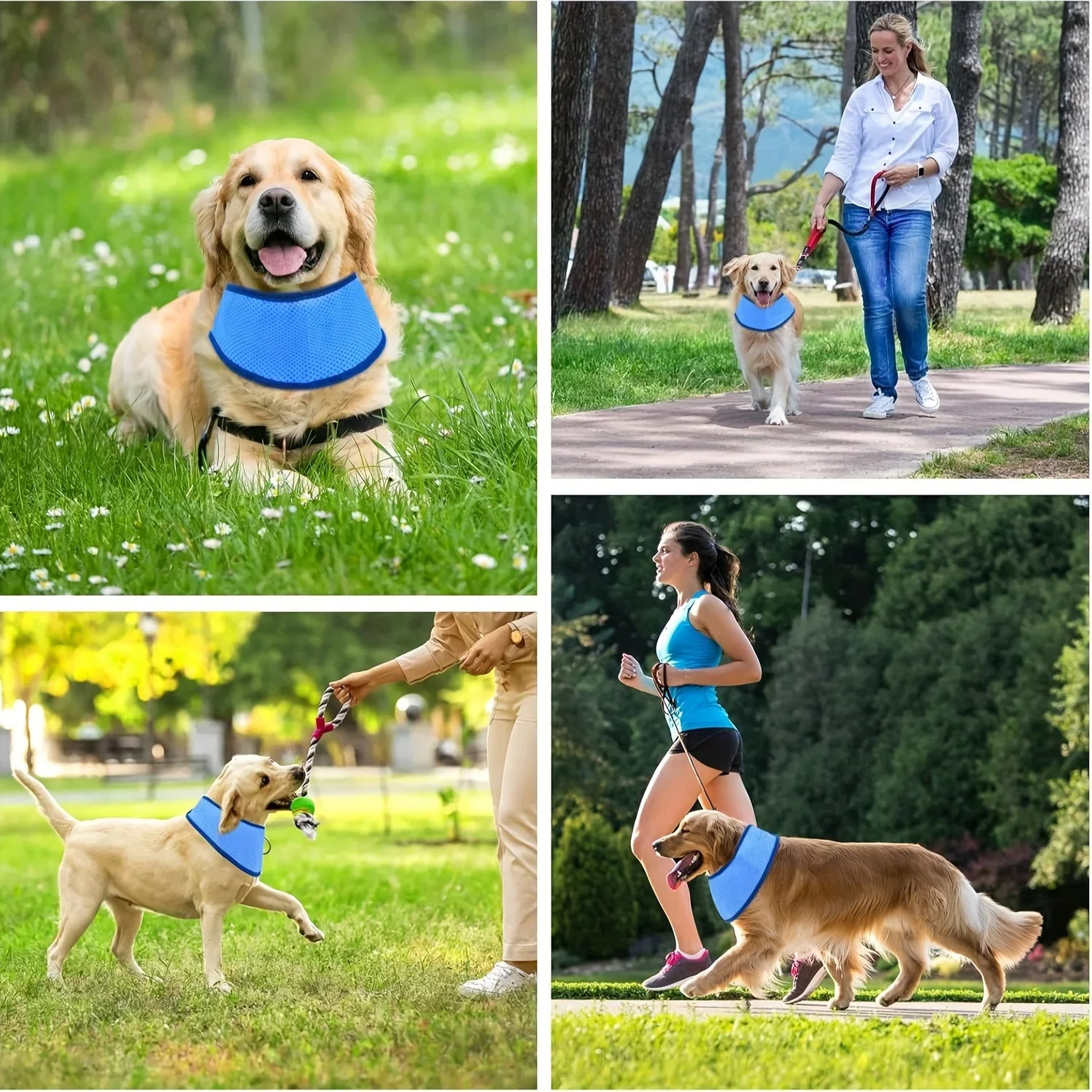 1pc Pet Summer Cooling Scarf Cool Collar Suitable for All Breeds in 3 Sizes Adjustable Fit Essential Outdoor Activities 250729