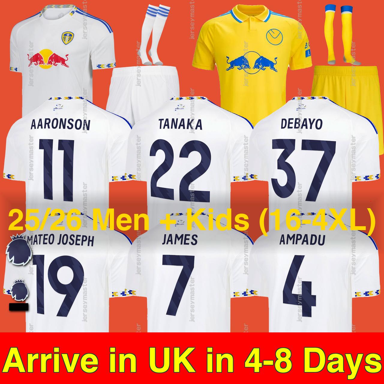BAMFORD Llorente soccer jerseys home away Aaronson Sinisterra leeds 25 26 maillots de football kit football shirt PIROE GNONTO AMPADU FIRPO 888