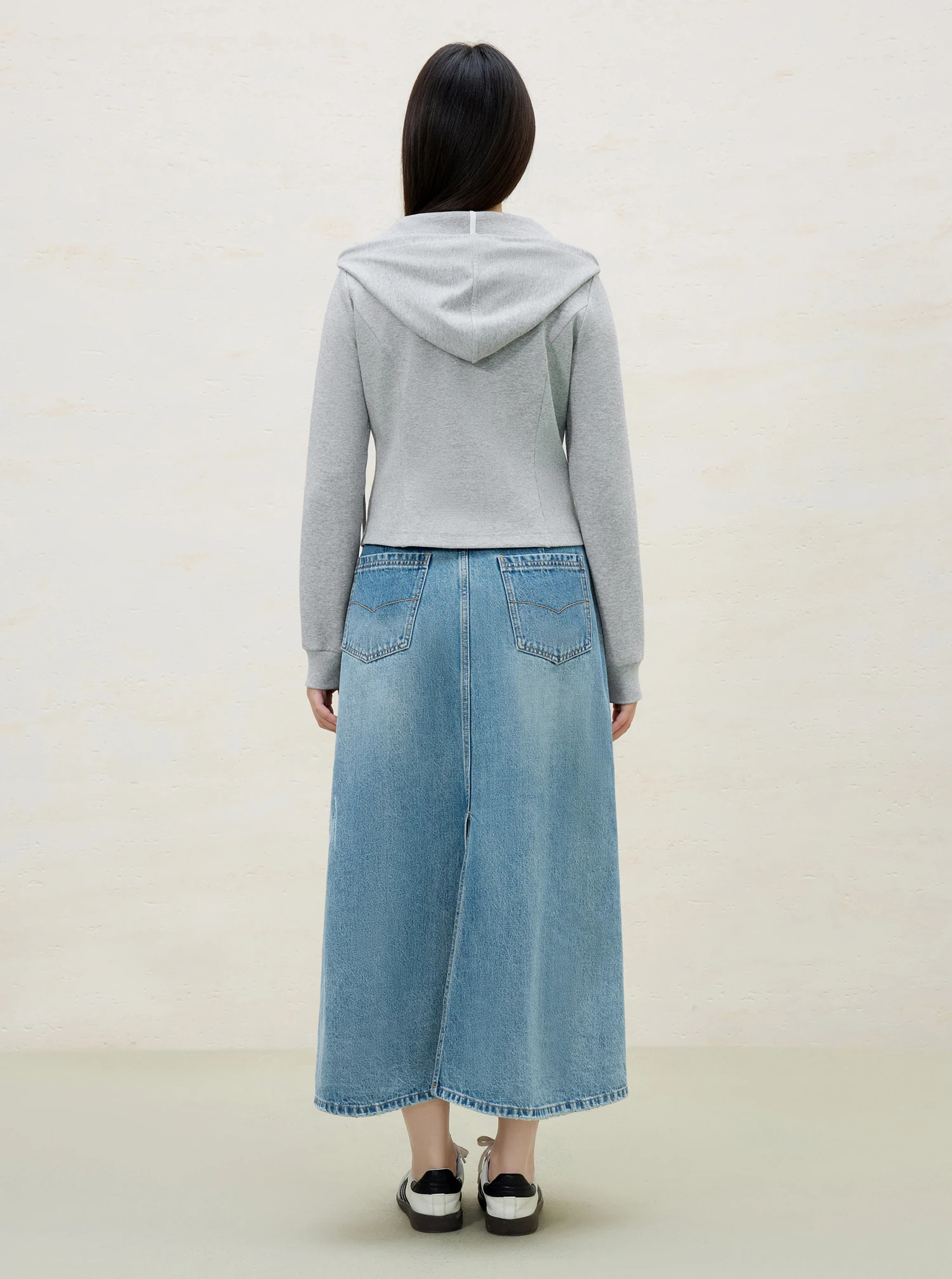 Dushu Plus Size Womens Hooded Slim Fit Hoodie Jacket for Spring Casual Double Zipper Top Loose 25DS81123 250729