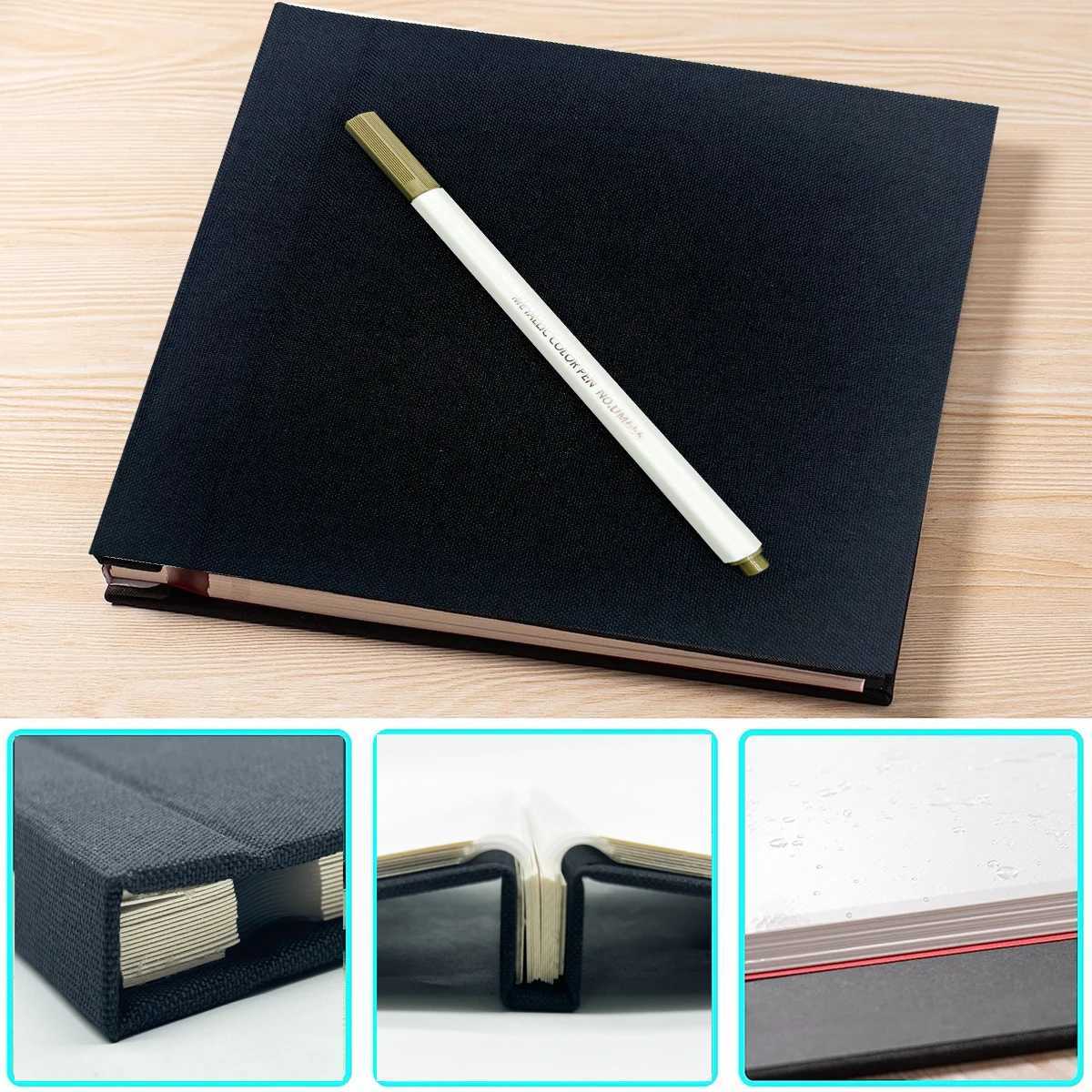 1 Photo Album Self-Adhesive Scrapbook Suitable for 2x3 4x6 Photo Album DIY Linen Cover Album 15 Pages 30 Blank Pages Suitable Z250729