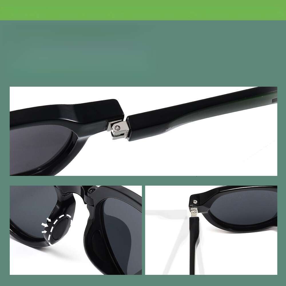 DHcollections 2025 New TR90 Foldable Sunglasses - UV400 Polarized, Travel-Friendly, Fashion Round Frame for Men/Women (6 Colors)