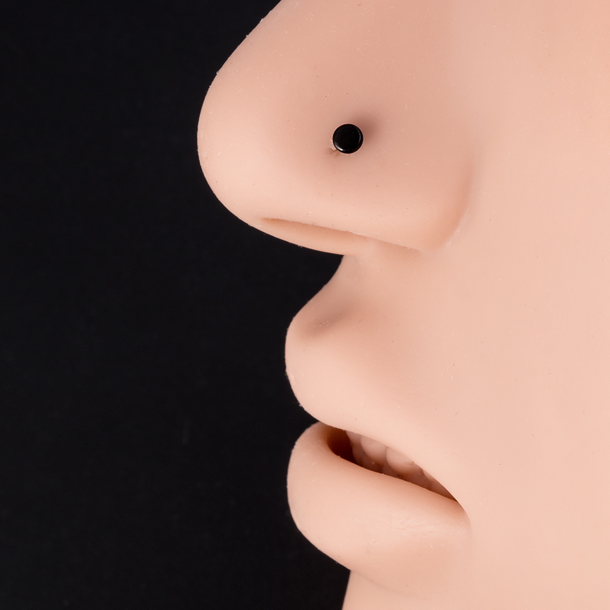 Glass curved rod nose nail ear bone nail human body perforation wearing nourishing hole environmentally friendly anti allergic replacement puncture na