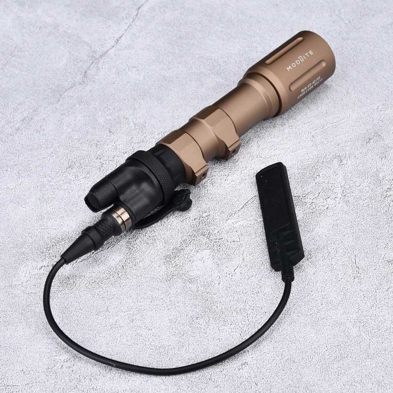 18650 White LED Tactical Scout Light Airsoft Rifle Weapon Flashlight Hunting High Power 1300 Lumens Picatinny Rail R250728