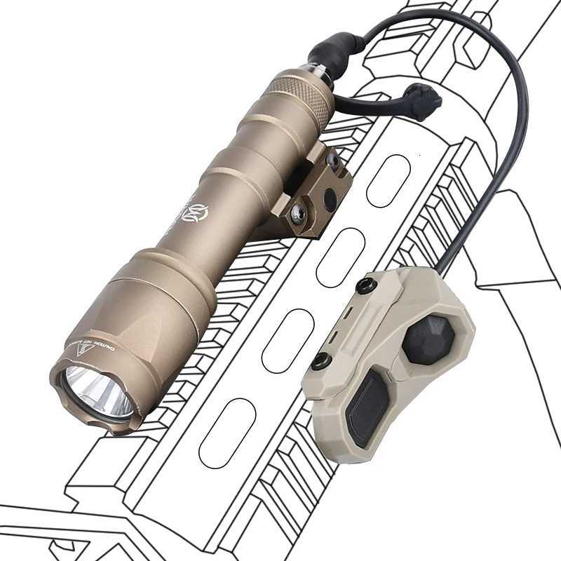 WADSN M600 M600C Tactical Flashlight Airsoft Hunting Aisoft Weapon Scout Light Axon Dual Function Switch Picatinny Rail XJ250728
