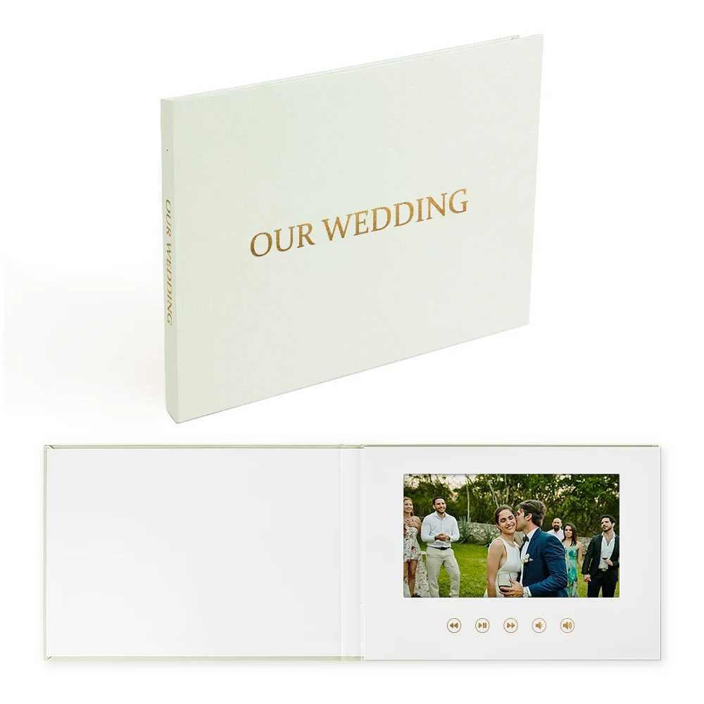 Luxury Linen Bound Video Book Wedding Video Album Up to 3 hours of video 7 IPS Display 4GB of memory and Rechargeable Battery Z250729