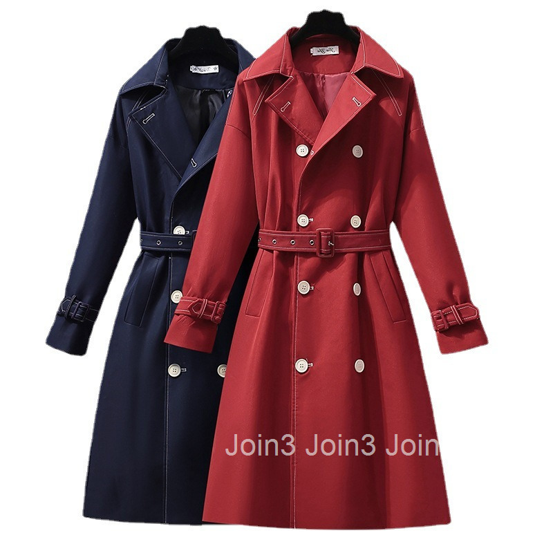 South Korea chic lady windbreaker coat big fat women fat sister ocean coat net red and jitter.