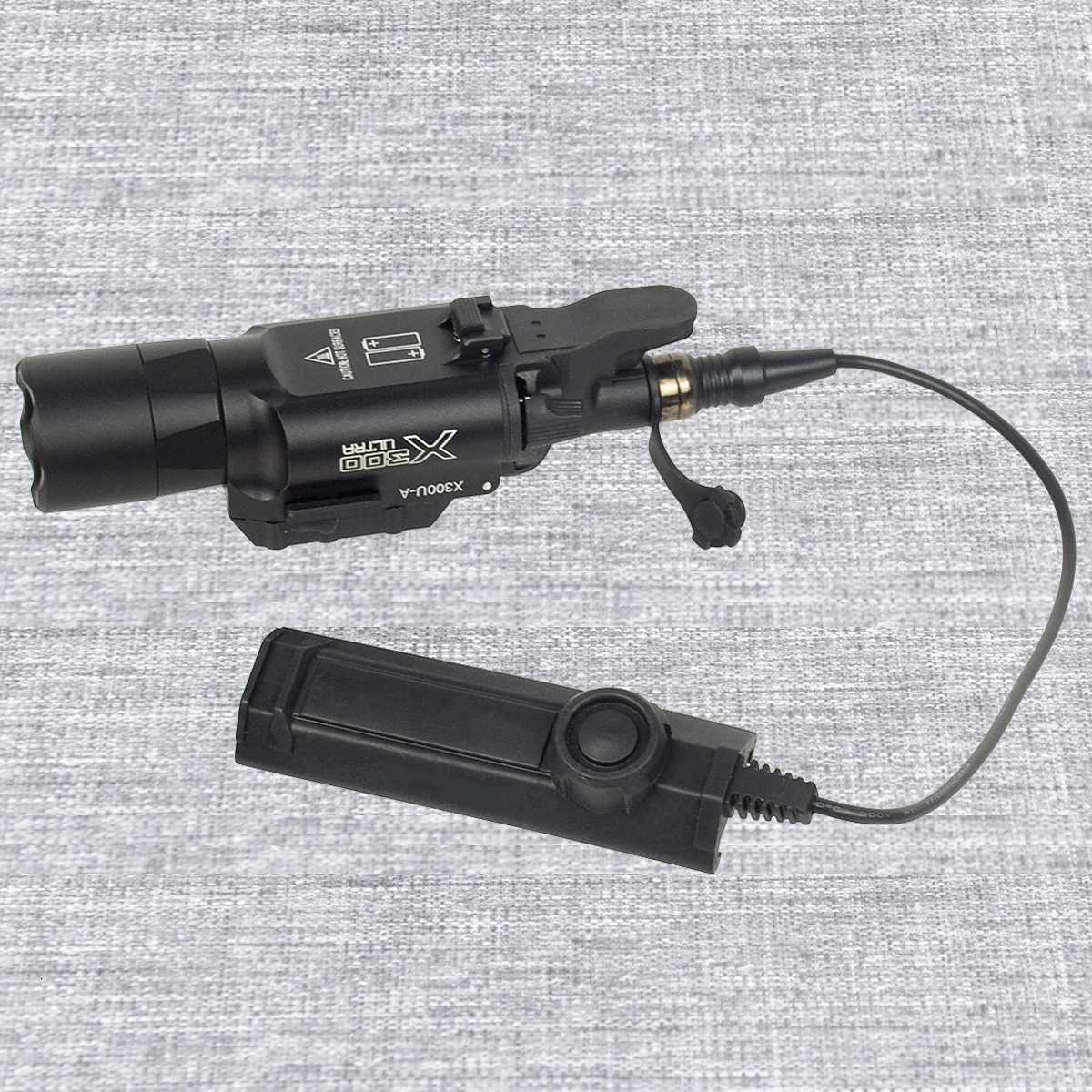 Tactical X300 X300U Ultra X300V XH35 Metal Pistol Gun Strobe LED Light Fits 20mm Rail Airsoft Weapon Hunting FlashlightXJ250728