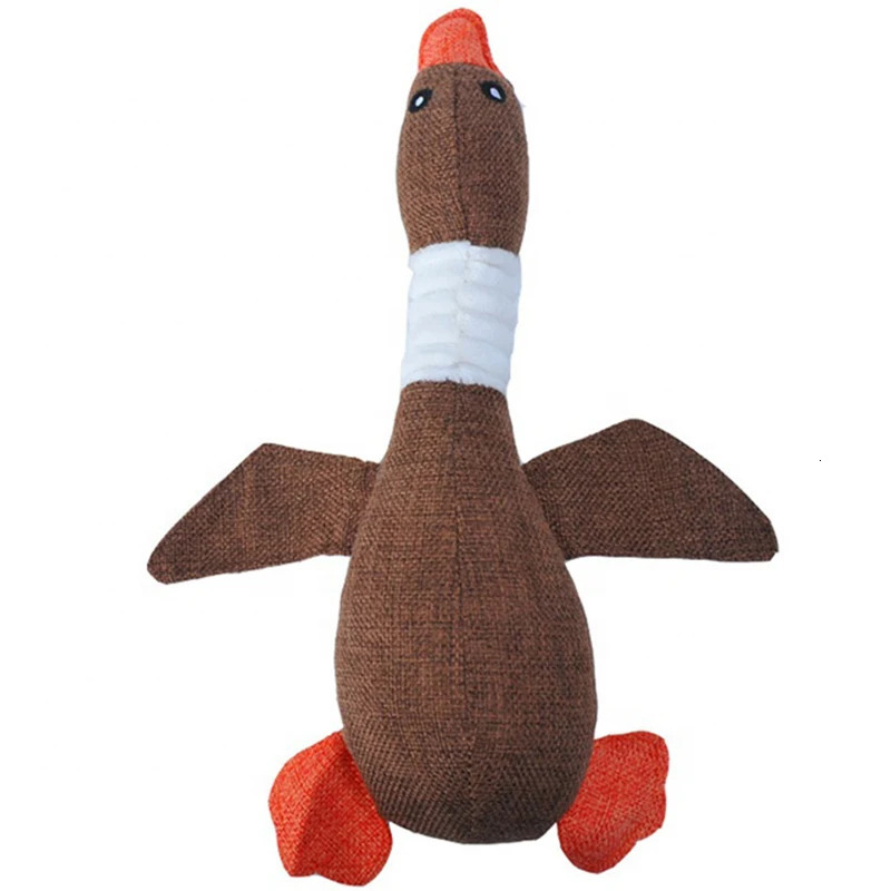 Pet Chewing Toy Tricolor Duck Sound Puzzle Training Plush Resistant to Biting Grinding Teeth and Cleaning 250729