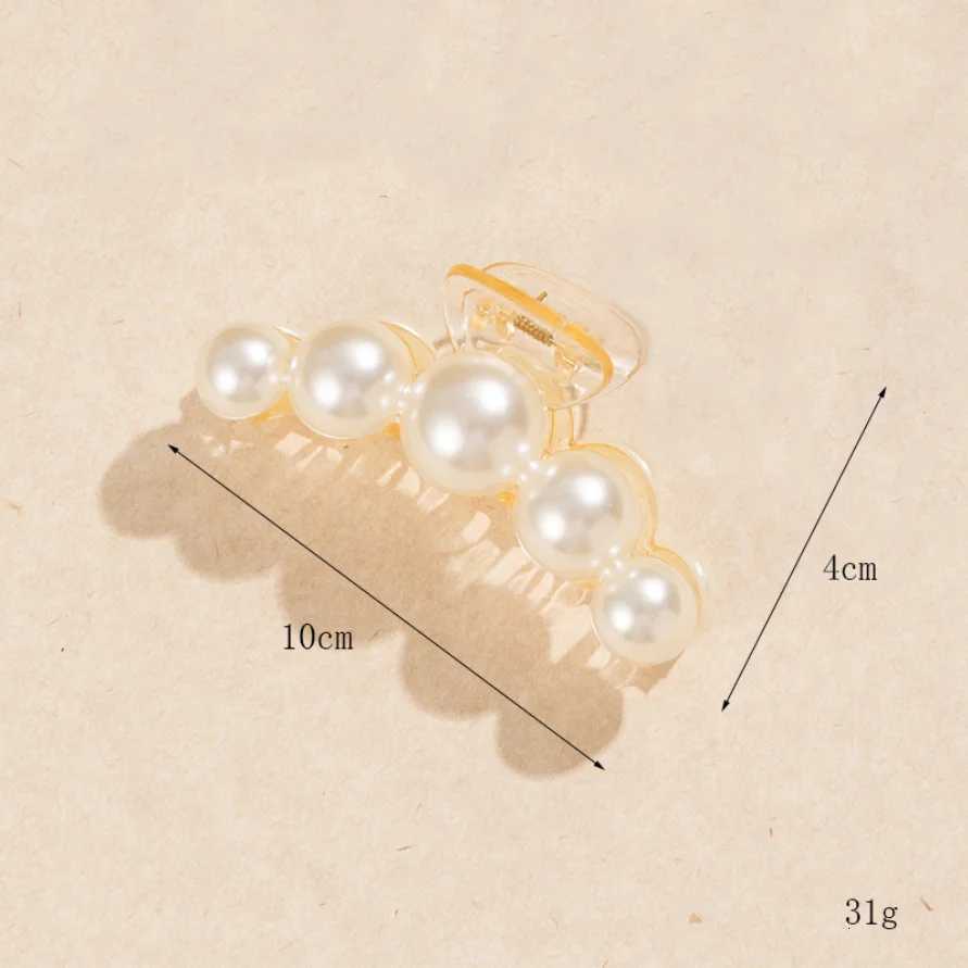 Vintage Pearl Clips Set Large Claw Korean Ponytail Big Barrettes Hairpins for Women Bun Hair Accessories Hairgrip Gifts Z250729