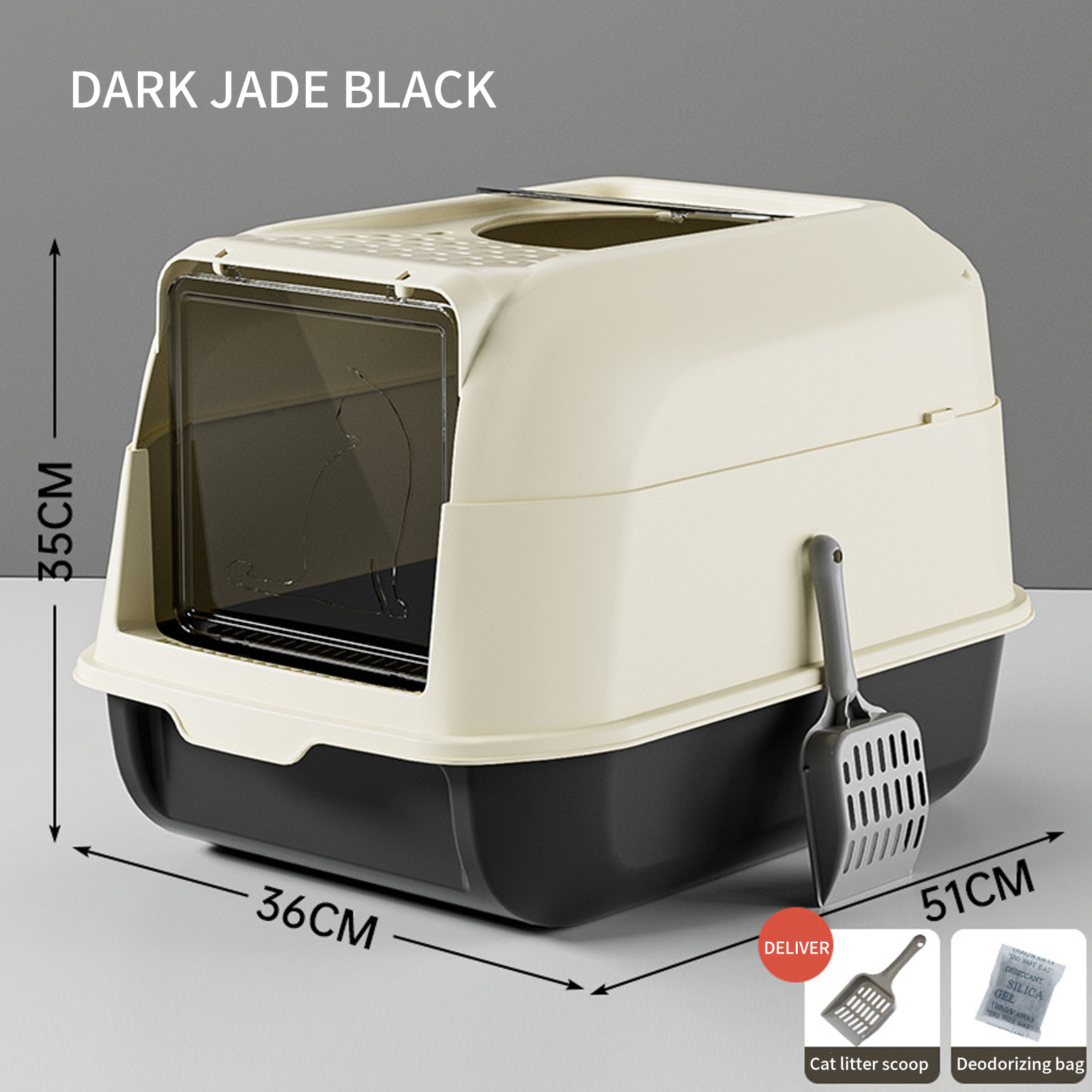 Cat litter box fully enclosed large and extra large drawer style top in odor proof and splash proof cat toilet for cats