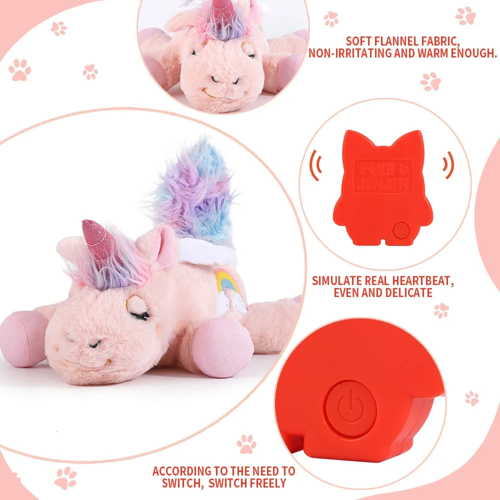 Plush Dog Toys Halloween Gifts Pet Heartbeat Soothing Chew Calming Aids Behavioral Training Toys 250729