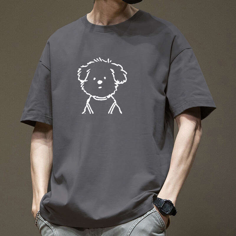 Designer T Shirt Pure Cotton Short Sleeve T-Shirt For Men American Retro 2025 Student Top Men's Round Neck Pattern Print Japanese Style Graphic T