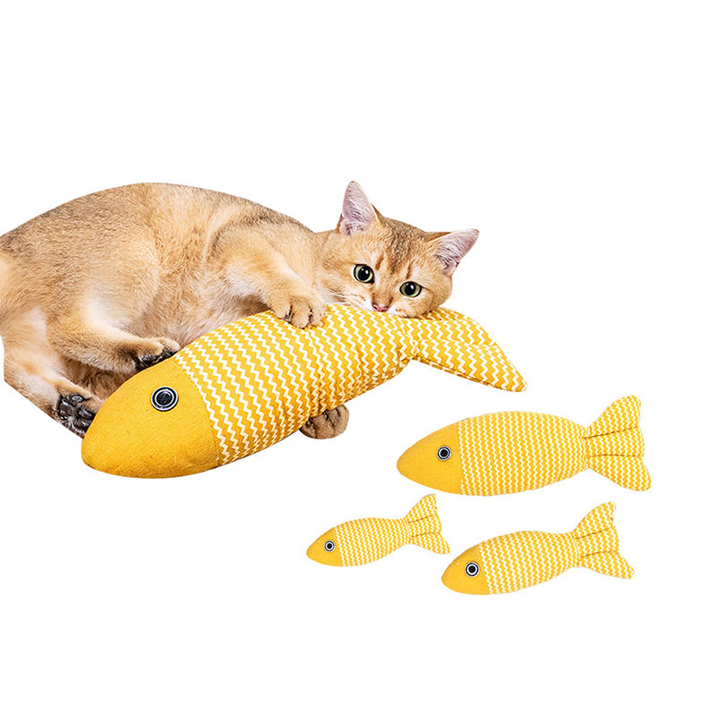Catnip Toys Cat mint imitation fish, Catnip Stuffed Plush Fish Toy, cat teaser stick, baby cat chew toy.