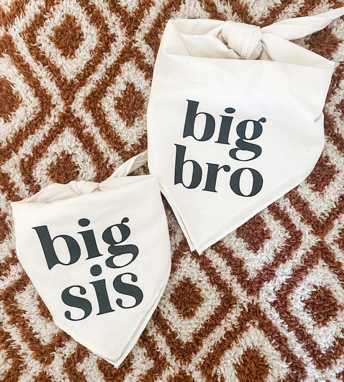 Big Sis Or Bro Dog Bandana Scarf For Baby Announcement Birth Maternity Poshoot Natural Party Decoration 250729