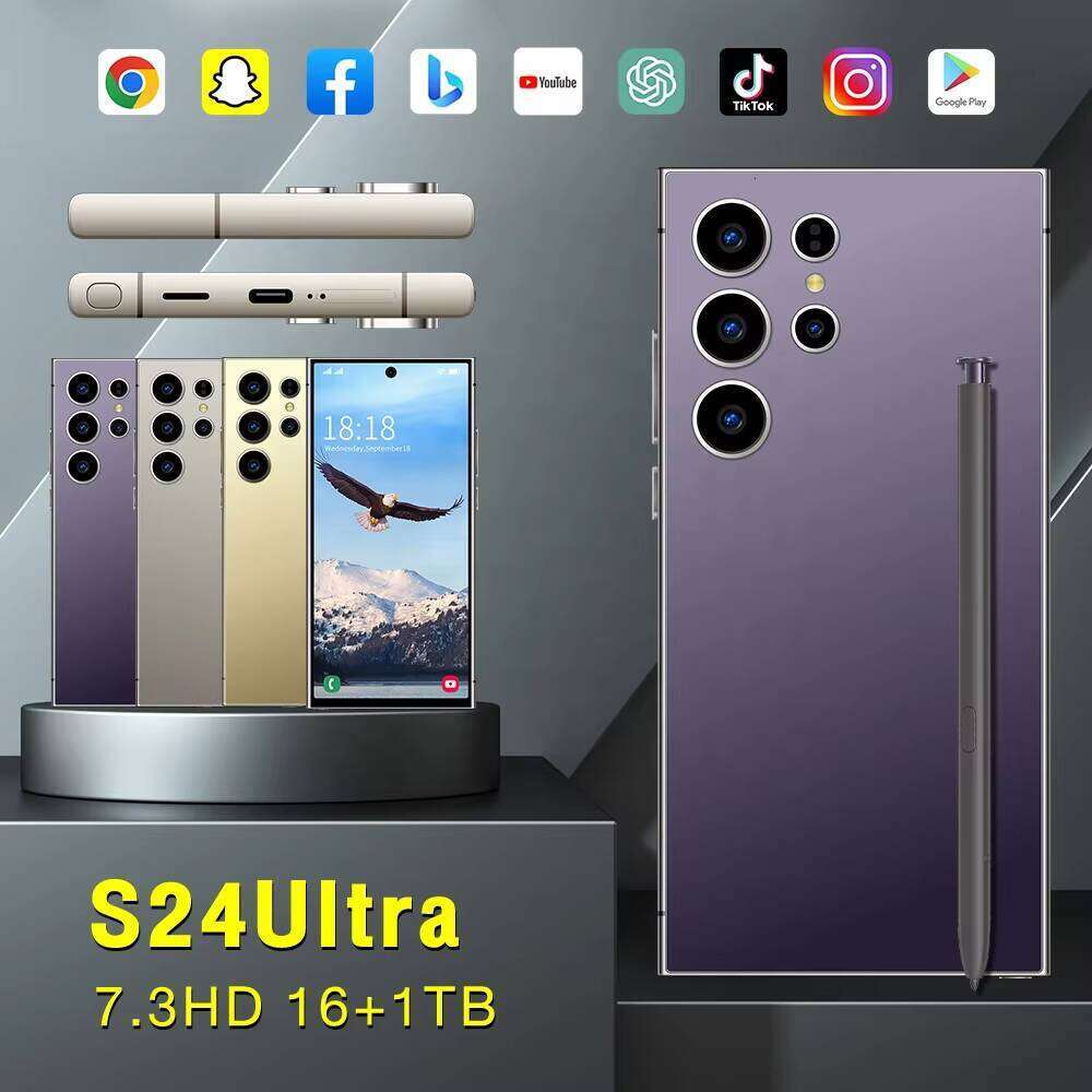 S24 Ultra 7.3-inch 5G Smartphone 16GB + 1TB HD Screen Face Unlock Android 14 Second-hand Phone