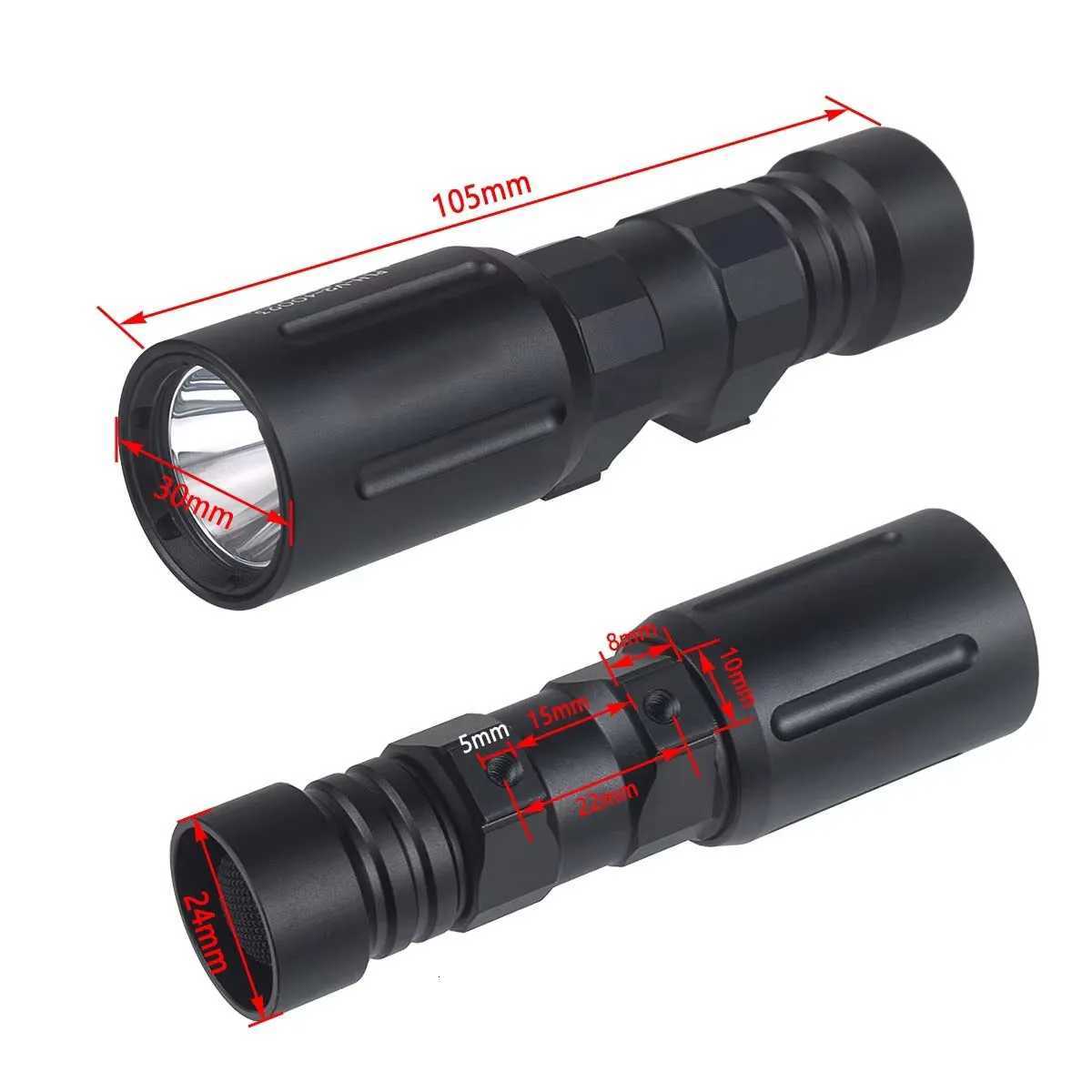 Tactical Modlit PLH White LED Flashlight Weapon Scout Light Rifle QD M-LOK Picatinny Rail Mount Hunting for AR15 HK416 R250728