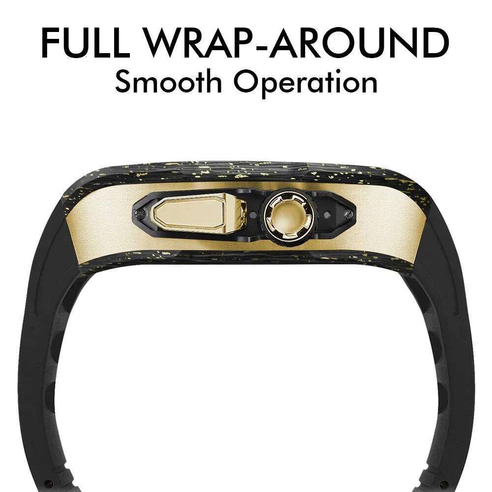 For Apple Watch Ultra2 Premium Stone Modified Silicone Integrated Strap for iWatch Ultra 49mm Case Sport Folding Clasp Wristband